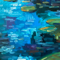 "The Pond" Landscape Original Chris Wakefield Oil On Canvas Painting  "The Pond" Landscape Original Chris Wakefield Oil On Canvas Painting